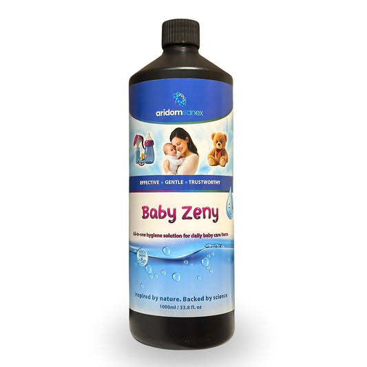 Baby Sanitising Spray – HOCl Hypochlorous Acid, No Rinse, Alcohol & Fragrance-Free Mist for Bottles, Dummies, Toys, Changing Mats, Nursery Surfaces, Air – 330 ml Refillable – Baby Zeny