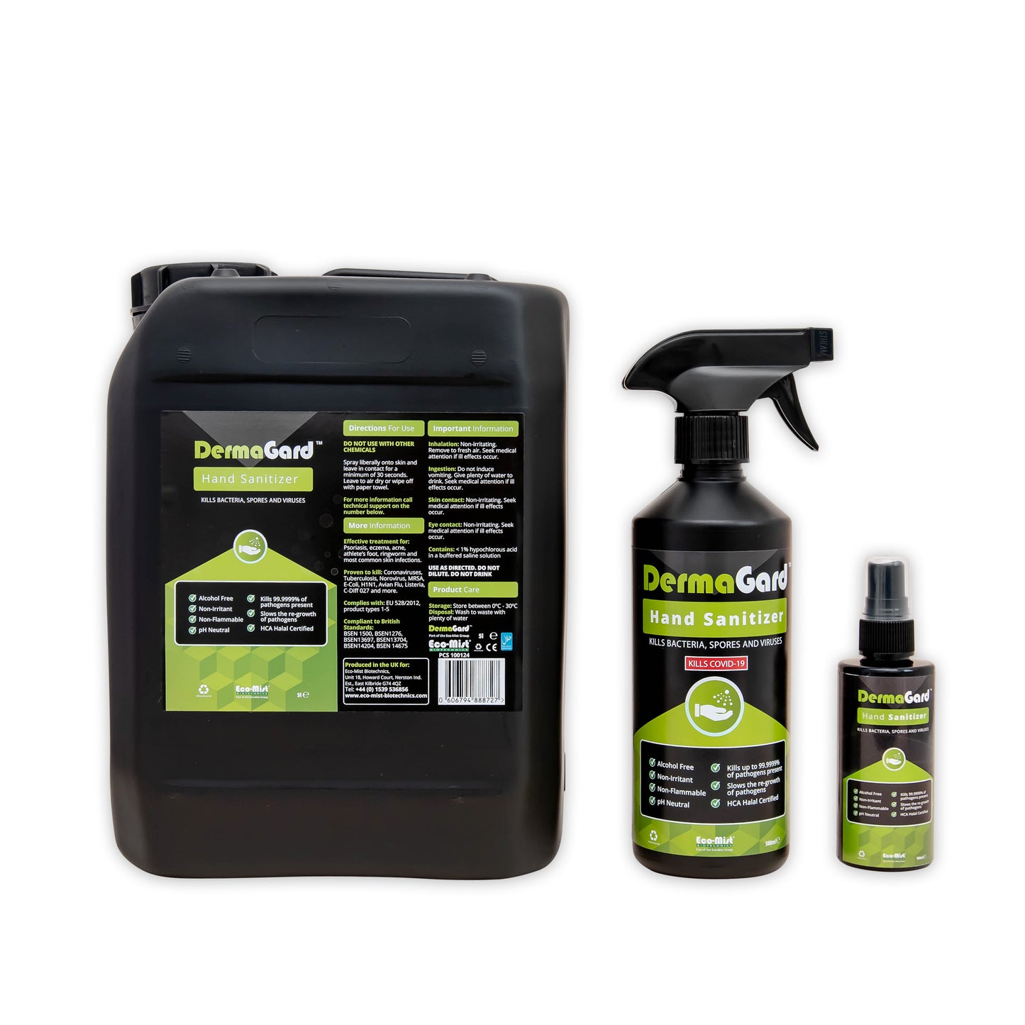 Hand Sanitiser 5 L – Alcohol-Free, pH-Balanced Refill Solution- DermaGard