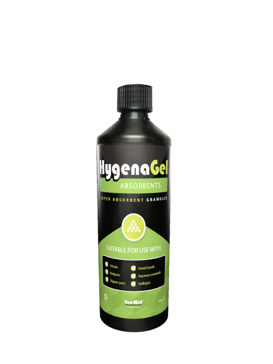 Clinical Spill Absorbent Granules HygenaGel – Pack of 6 (300 g Tubs), Instantly Solidify Blood, Urine, Vomit & Liquid Waste