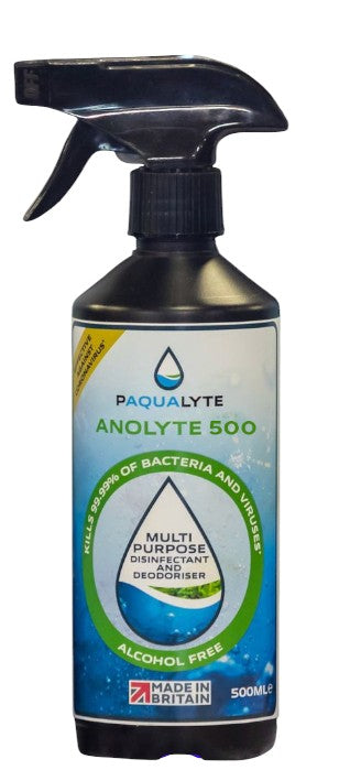 Paqualyte Anolyte 500 – 1L Natural Disinfectant & Biocide (12-Pack)