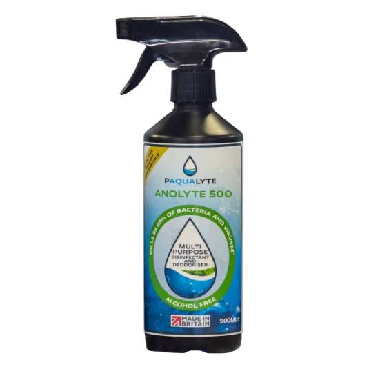 Paqualyte Anolyte 500 – 1L Natural Disinfectant & Biocide (12-Pack)